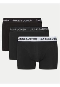 Jack & Jones - Jack&Jones Komplet 3 par bokserek Solid 12254363 Czarny. Kolor: czarny. Materiał: bawełna #1