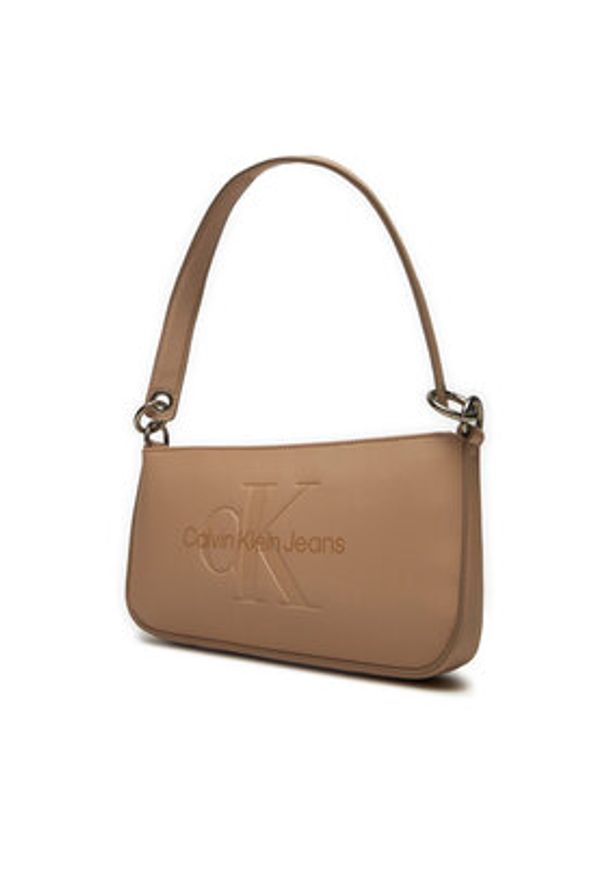 Calvin Klein Jeans Torebka Sculpted Shoulder Pouch25 Mono K60K610679 Kolorowy. Wzór: kolorowy. Materiał: skórzane