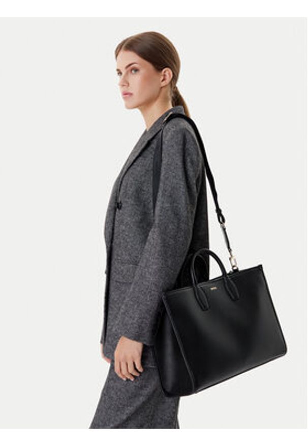 BOSS Torebka Sandy MED 50547947 Czarny. Kolor: czarny. Materiał: skórzane