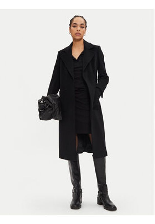 MAX&Co. Płaszcz wełniany Runaway 2428016024200 Czarny Regular Fit. Kolor: czarny. Materiał: wełna