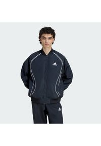 Adidas - adidas Kurtka bomber adicolor Teamgeist KC8358 Czarny Loose Fit. Kolor: czarny. Materiał: syntetyk #1