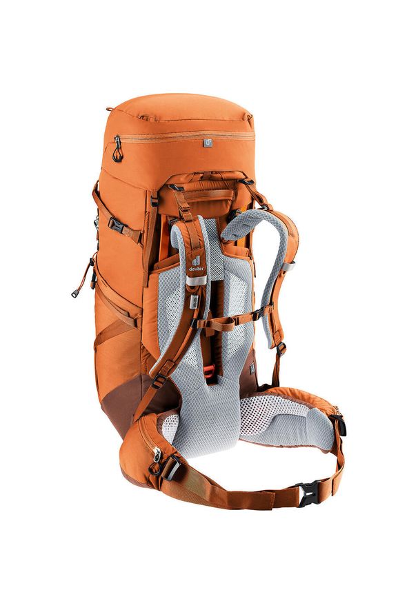 Plecak trekkingowy damski Deuter Aircontact Core 45+10 SL - chestnut/umbra. Kolor: wielokolorowy, żółty, pomarańczowy. Styl: sportowy