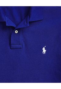 Ralph Lauren - RALPH LAUREN - Koszulka Polo Slim Fit. Typ kołnierza: polo. Kolor: niebieski. Materiał: bawełna. Wzór: haft, aplikacja. Styl: klasyczny #3