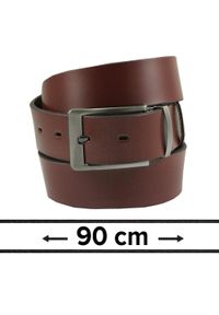 Zet - Pasek do Spodni Męski, Brązowy 90cm, Skórzany, Elegancki, Możliwość Skrócenia -ZET. Kolor: brązowy. Materiał: skóra. Styl: elegancki #1