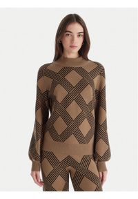 only - ONLY Golf Anny 15327635 Beżowy Regular Fit. Typ kołnierza: golf. Kolor: beżowy. Materiał: wiskoza, syntetyk #1