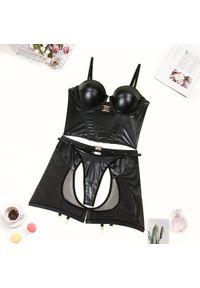 Intica - Gorsetowy komplet na specjalne okazje Heredia. Kolor: czarny. Materiał: materiał #1