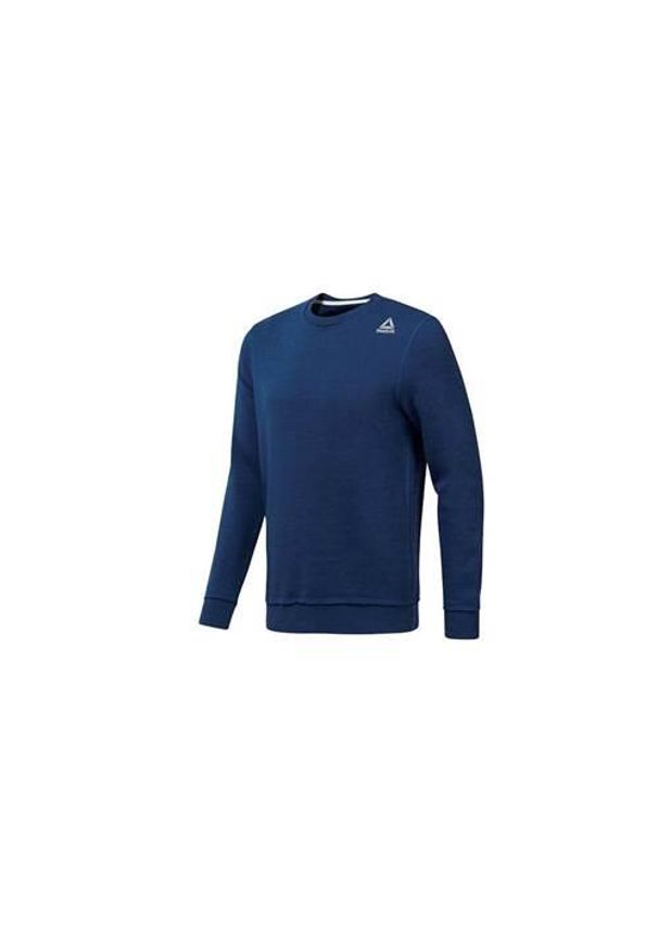 Bluza sportowa męska Reebok Elements Marble Melange Crew Sweatshirt. Kolor: niebieski