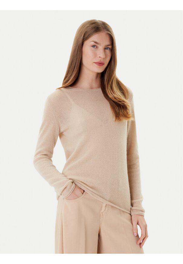 JOOP! Sweter 58 252KN58Kacy 30047487 Beżowy Slim Fit. Kolor: beżowy. Materiał: kaszmir