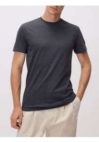 Reserved - T-shirt slim fit - ciemnoszary. Kolor: szary. Materiał: bawełna, dzianina