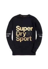 Bluza sportowa damska Superdry Gym Tech. Kolor: czarny. Materiał: poliester, bawełna