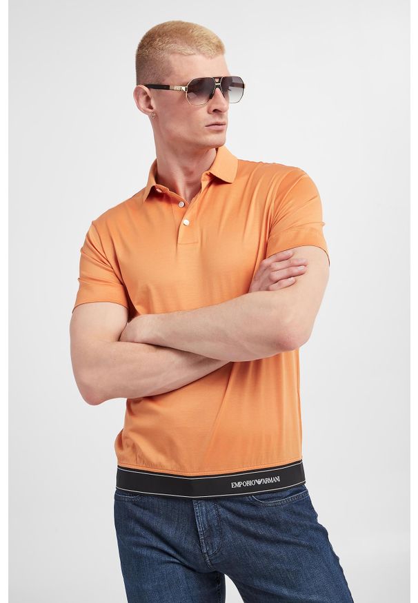 Emporio Armani - Polo męskie EMPORIO ARMANI. Typ kołnierza: polo