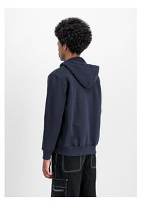 Alpha Industries Bluza Basic Zip 118342 Granatowy Regular Fit. Kolor: niebieski. Materiał: bawełna #5