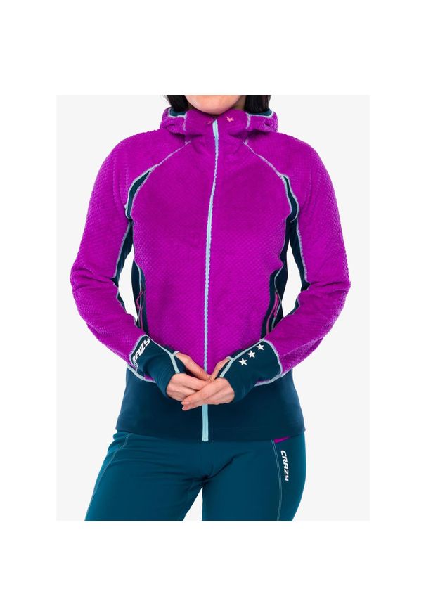 CRAZY - Bluza polarowa damska Crazy Pull Inspire. Kolor: fioletowy. Materiał: polar. Sport: turystyka piesza