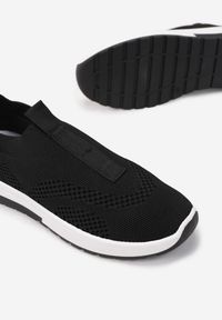 Renee - Czarne Buty Sportowe Hypnerus. Nosek buta: okrągły. Zapięcie: bez zapięcia. Kolor: czarny. Materiał: jeans, materiał #3