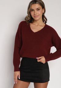 Born2be - Czarne Spódnico-Szorty Zdobione Imitacją Kieszeni z Tyłu Sewrela. Okazja: na co dzień, na randkę. Kolor: czarny. Materiał: koronka. Wzór: aplikacja. Styl: klasyczny, casual, elegancki #4