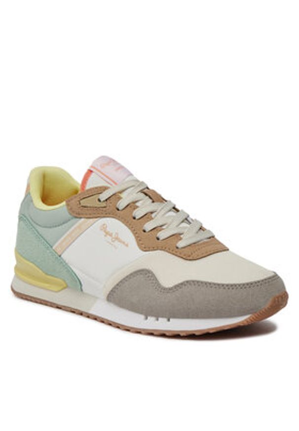 Pepe Jeans Sneakersy London Urban W PLS40005 Szary. Kolor: szary. Materiał: skóra