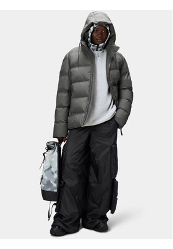 Rains Kurtka zimowa 15120 Szary Regular Fit. Kolor: szary. Materiał: syntetyk. Sezon: zima