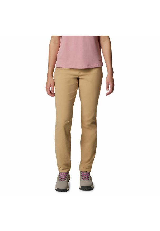 columbia - Spodnie trekkingowe damskie Columbia Leslie Falls Pant II. Kolor: beżowy. Sport: turystyka piesza