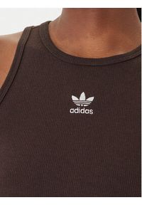 Adidas - adidas Top Essentials KD3821 Brązowy Slim Fit. Kolor: brązowy. Materiał: bawełna #3