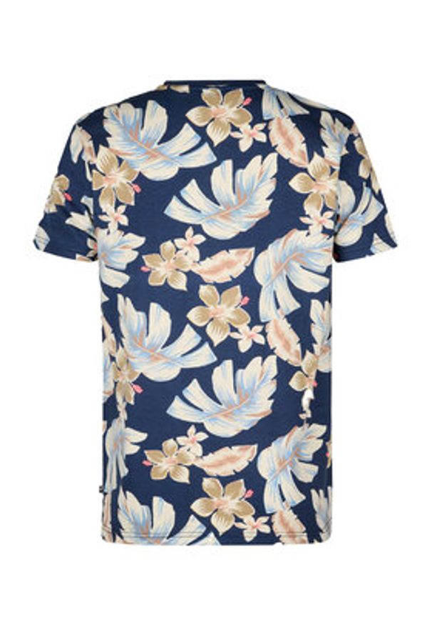 Petrol Industries T-Shirt M-1050-TSR655 Granatowy Regular Fit. Kolor: niebieski. Materiał: syntetyk, bawełna