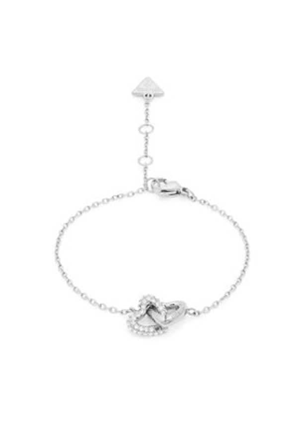 Guess Bransoletka JUBB06 014JW Srebrny. Materiał: metalowe. Kolor: srebrny