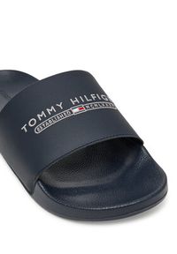 TOMMY HILFIGER - Tommy Hilfiger Klapki Raised Pool Slide FM0FM05761 Granatowy. Kolor: niebieski. Materiał: skóra #2