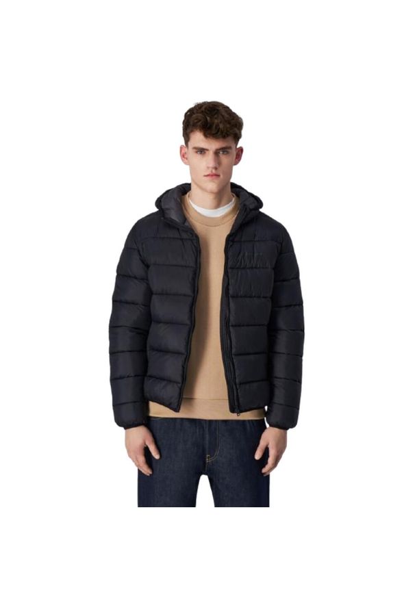 Kurtka męska Champion Hooded. Kolor: czarny. Materiał: puch. Sezon: zima. Sport: turystyka piesza