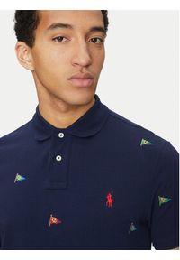 Polo Ralph Lauren Polo 710964722001 Granatowy Custom Fit. Typ kołnierza: polo. Kolor: niebieski. Materiał: bawełna #3