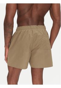 Calvin Klein Swimwear Szorty kąpielowe KM0KM01101 Khaki Regular Fit. Kolor: brązowy. Materiał: syntetyk #3