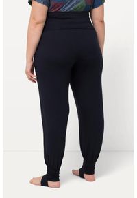 ULLA POPKEN - Damskie Spodnie do jogi. Kolekcja: plus size. Kolor: niebieski. Materiał: wiskoza, elastan, materiał. Sport: joga i pilates