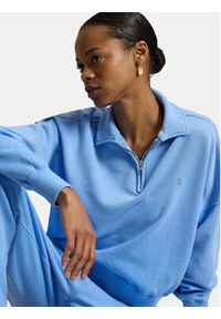Polo Ralph Lauren Bluza 211B18686005 Błękitny Relaxed Fit. Typ kołnierza: polo. Kolor: niebieski. Materiał: bawełna #5