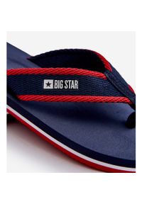 Big-Star - Klapki Japonki Męskie Big Star NN174623 Granatowe niebieskie. Okazja: na spacer, na plażę. Kolor: niebieski. Materiał: materiał. Sezon: lato #9
