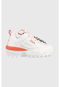 Fila sneakersy DISRUPTOR FLOWER kolor biały. Nosek buta: okrągły. Zapięcie: sznurówki. Kolor: biały. Materiał: guma