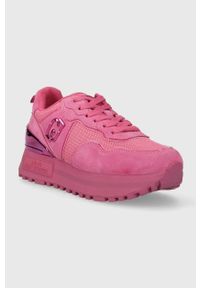Liu Jo sneakersy LIU JO MAXI WONDER 52 kolor różowy BF3011PX02700021. Zapięcie: sznurówki. Kolor: różowy. Materiał: guma. Obcas: na platformie #3