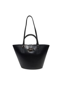 TOMMY HILFIGER - Tommy Hilfiger Torebka Heritage Leather Tote AW0AW17209 Czarny. Kolor: czarny. Materiał: skórzane #3