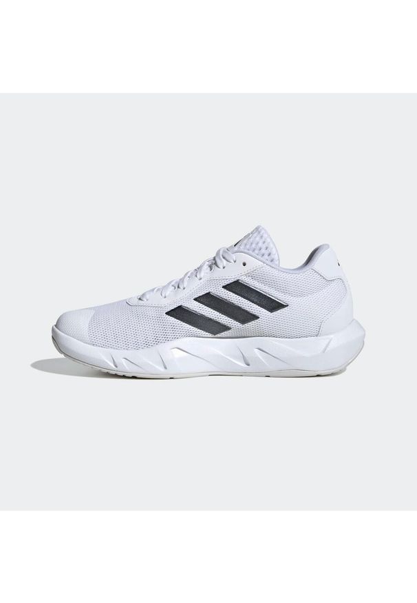 Adidas - Buty fitness damskie ADIDAS Amplimove. Kolor: biały, czarny, wielokolorowy. Materiał: mesh, kauczuk. Szerokość cholewki: normalna. Sport: fitness