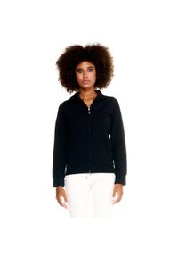 LEONE 1947 APPAREL - Damska bluza Leone Basic z zamkiem błyskawicznym na całej długości. Kolor: czarny. Materiał: tkanina. Sport: fitness