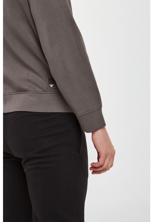 Emporio Armani - Bluza męska gładka EMPORIO ARMANI. Wzór: gładki