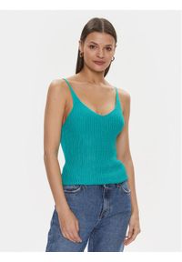 Fracomina Top FR24ST4007K410R9 Zielony Regular Fit. Kolor: zielony. Materiał: wiskoza