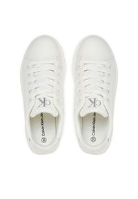 Calvin Klein Jeans Sneakersy Low Cut Lace-UP V3A9-82023-1439A S Biały. Kolor: biały. Materiał: skóra #5