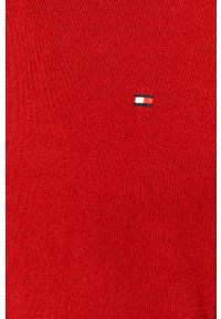 TOMMY HILFIGER - Tommy Hilfiger - Sweter MW0MW11673. Okazja: na co dzień. Kolor: czerwony. Materiał: wełna, bawełna, materiał, dzianina, kaszmir. Wzór: gładki, aplikacja. Styl: casual #4