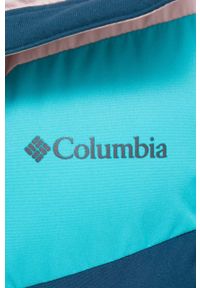 columbia - Columbia kurtka Abbott Peak damska kolor zielony gore-tex. Kolor: zielony. Materiał: materiał, puch, syntetyk, skóra, tkanina. Długość: długie. Wzór: ze splotem. Sezon: zima #2