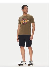 Aeronautica Militare T-Shirt 251TS2414J641 Khaki Regular Fit. Kolor: brązowy. Materiał: bawełna #3
