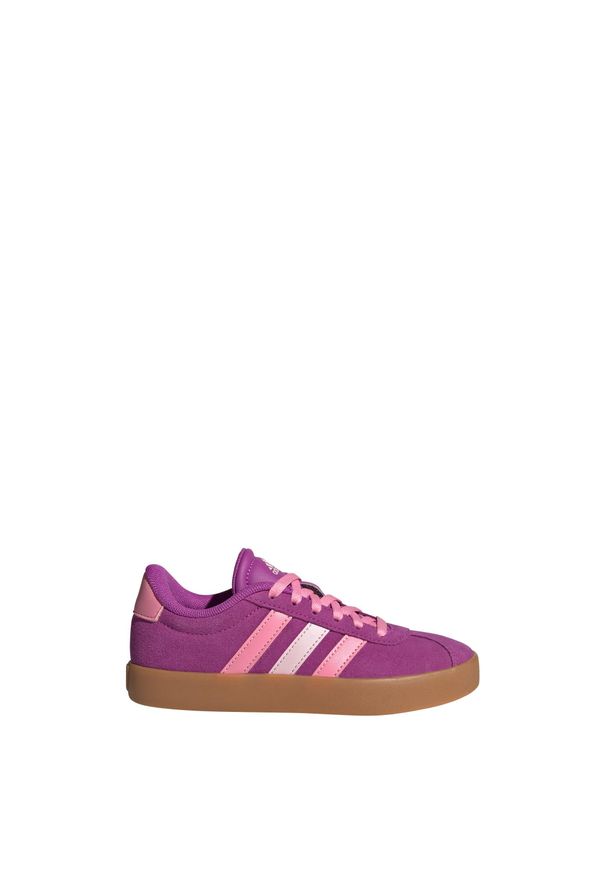 Adidas - Buty VL Court 3.0 Kids. Kolor: różowy. Materiał: zamsz, materiał
