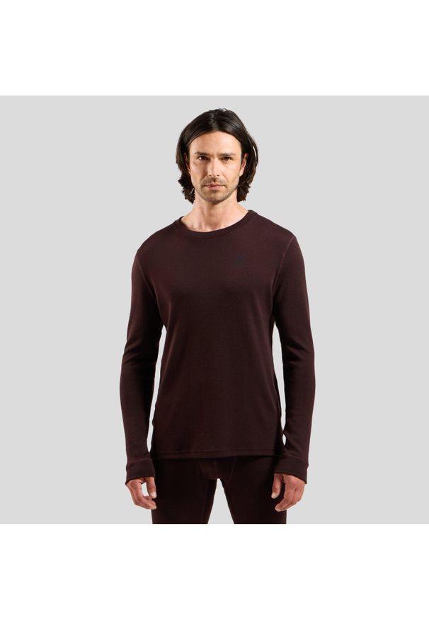 Bluza termoaktywna męska Odlo Merino 260 BL Top Crew Neck LS. Kolor: brązowy. Sport: bieganie