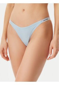 Calvin Klein Underwear Stringi 000QD5157E Błękitny. Kolor: niebieski. Materiał: bawełna