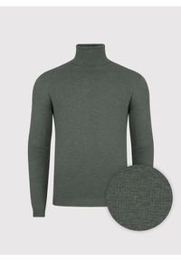 Pako Lorente - PAKO LORENTE - Golf męski w zielonym kolorze. Typ kołnierza: golf. Kolor: szary, zielony, brązowy, beżowy. Materiał: wiskoza, nylon. Sezon: jesień #10