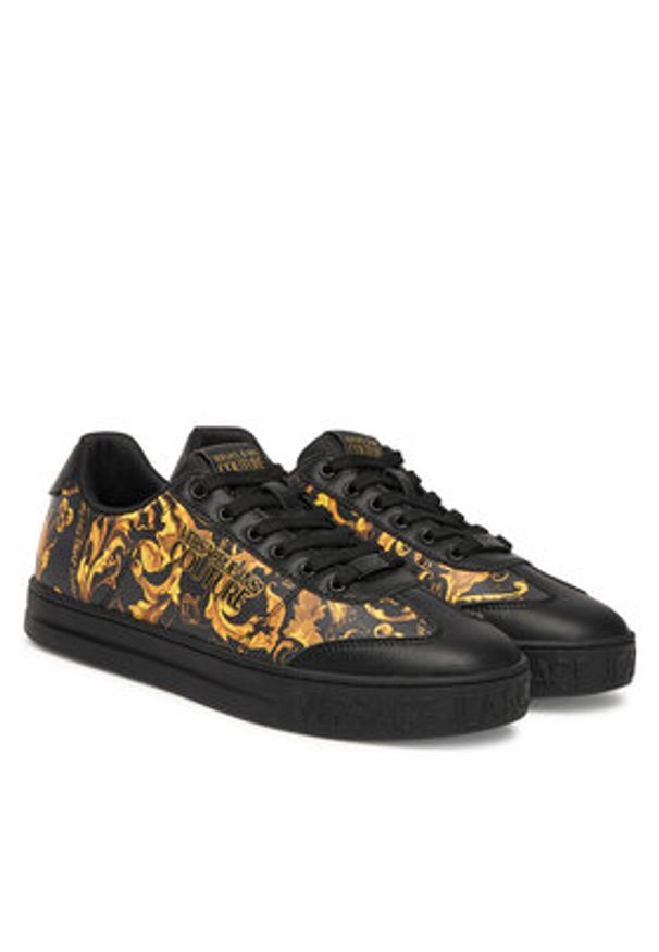 Versace Jeans Couture Sneakersy 79YA3SK6 Czarny. Kolor: czarny. Materiał: skóra