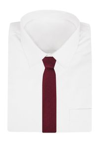 Męski Krawat Alties - Bordowy z Delikatną Fakturą Tkaniny. Kolor: czerwony. Materiał: tkanina. Styl: wizytowy, elegancki #5