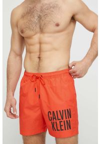 Calvin Klein szorty kąpielowe kolor pomarańczowy. Kolor: pomarańczowy. Materiał: tkanina, poliester, materiał #2